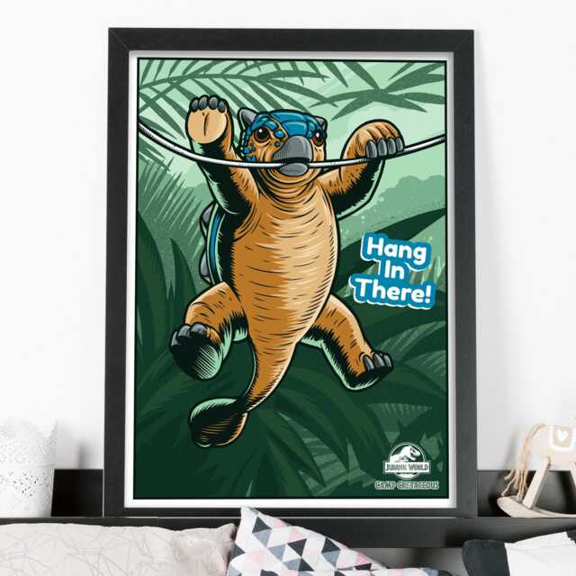 Jurassic World Camp Cretaceous Print - Bumpy Ankylosaurus Hang in There Wall Art Poster - image 1