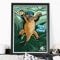 Jurassic World Camp Cretaceous Print - Bumpy Ankylosaurus Hang in There Wall Art Poster - thumbnail 1