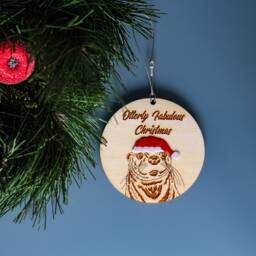 Christmas Otter Ornament - Animal Tree Decoration Funny Decor - thumbnail 1