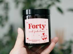 Personalized 40Th Birthday Gift For Friend Sister Mum - Custom Text Candle Her Forty & Fabulous - thumbnail 1