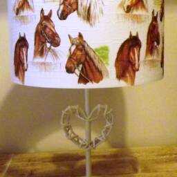 Horse Lampshade, Light Shade, Equestrian, Pony, Decoupage Shabby Chic - thumbnail 4