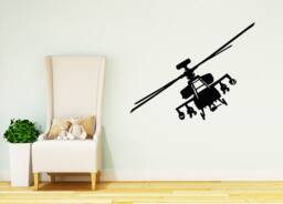 Helicopter Wall Decals Plane Decal Nursery Vinyl Stickers Boy Room Decor Bedroom Art Window Chu831