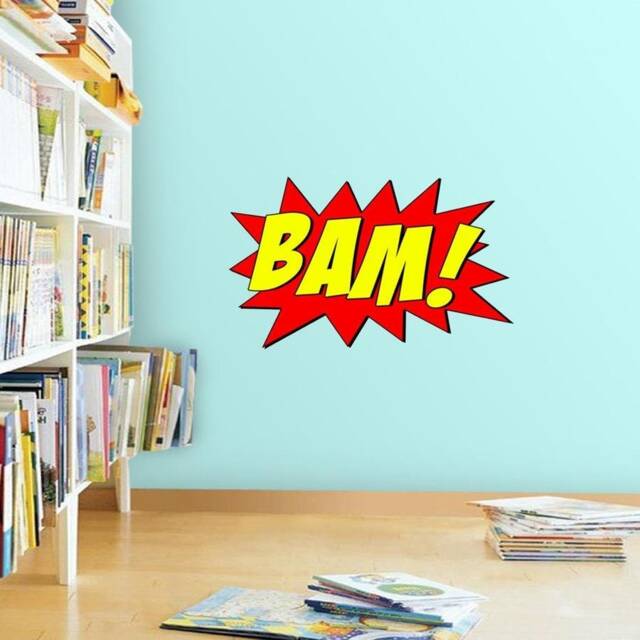 Comic Book Decor Bam Sound Effect Peel & Stick Vinyl Wall Decal - Vwaq Cb1