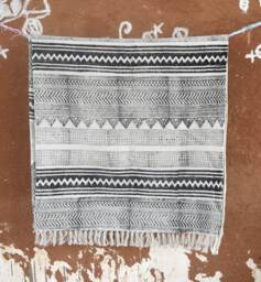 3x5Ft Indian Rugs Cotton Rug, Woven Area For Sale, Decor Rustic Rugs, Decorative Bohemian Indian - thumbnail 1