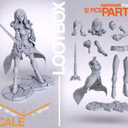 Beatrix - Ff9 3D Printed Figure 110 Scale - thumbnail 3