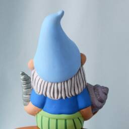 Ceramic Beach Gnome Figurine With Flip Flops - Coastal Summer Decor For Garden, Lake House, Seashore - thumbnail 3