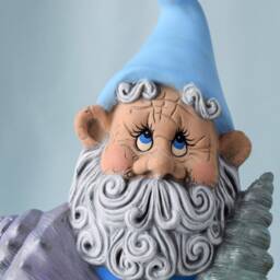 Ceramic Beach Gnome Figurine With Flip Flops - Coastal Summer Decor For Garden, Lake House, Seashore - thumbnail 2