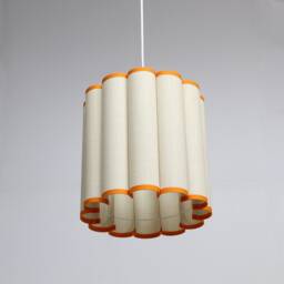 Khaki Fabric Pendant Lighting With Orange Trim Modern Lamp-75# - thumbnail 3