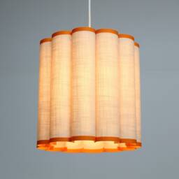 Khaki Fabric Pendant Lighting With Orange Trim Modern Lamp-75#
