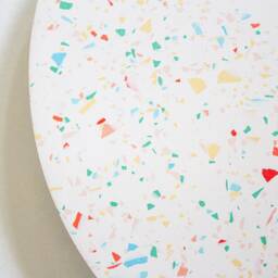 Terrazzo Wall Clock, Modern Resin Clock With Brass Details - thumbnail 4