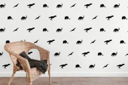 Dinosaur Wall Stickers, Removable Dino Decals, Kids Playroom Decor, Baby Nursery Decal - thumbnail 1