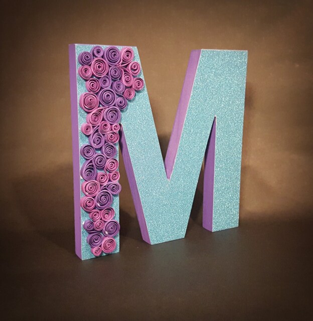 Princess Inspired Wooden Letter - Glitter Custom Girls Room Decor Nursery Decorative - image 1