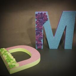 Princess Inspired Wooden Letter - Glitter Custom Girls Room Decor Nursery Decorative - thumbnail 2