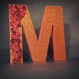 Princess Inspired Wooden Letter - Glitter Custom Girls Room Decor Nursery Decorative - thumbnail 3