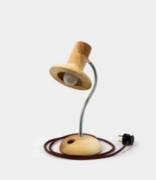 Bryl - Wooden Table Lamp With Flexible Gooseneck & Led Lamp