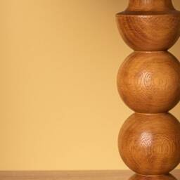 Handcrafted Wood Desk Lamp Mid-Century Modern Bedside Table Light - thumbnail 3