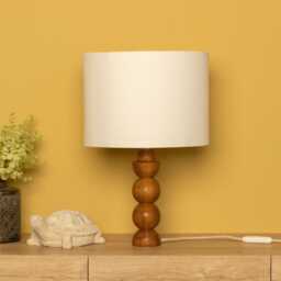 Handcrafted Wood Desk Lamp Mid-Century Modern Bedside Table Light - thumbnail 1