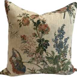Thibaut Garden Club Apricot & Slate Double Sided Cushion Cover Pillow Cover - thumbnail 2