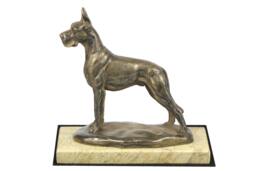 Great Dane, Dog Sand Marble Base Statue, Limited Edition, Artdog. Made Of Cold Cast Bronze. Perfect Gift. Limited Edition