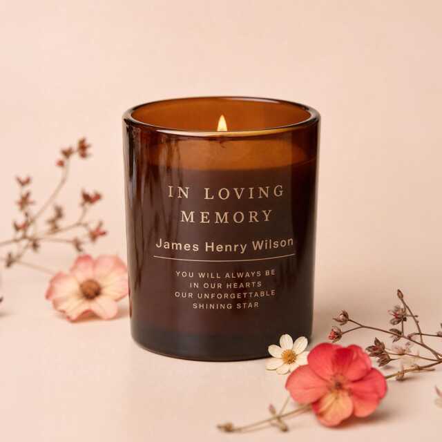 In Loving Memory Candle Personalised Remembrance Gift - image 1
