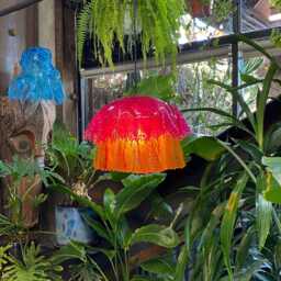 The Abra Pendant Lamp. Resin Sculptural Lamp, One-Of-A-Kind Drip Ambient Lighting. Mushroom & Jellyfish Organic Shaped Lighting - thumbnail 2