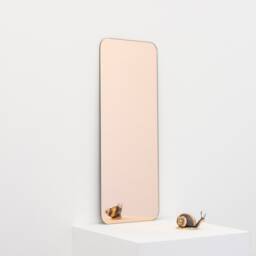 Quadris??? Rectangular Rose Gold Frameless Minimalist Mirror - thumbnail 1