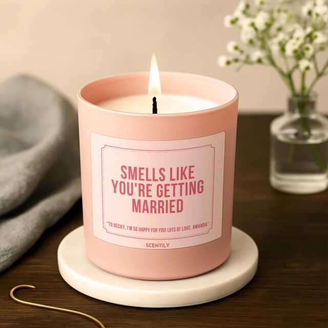 "Funny Wedding Candle Gift ""Smells Like You're Getting Married" - image 1