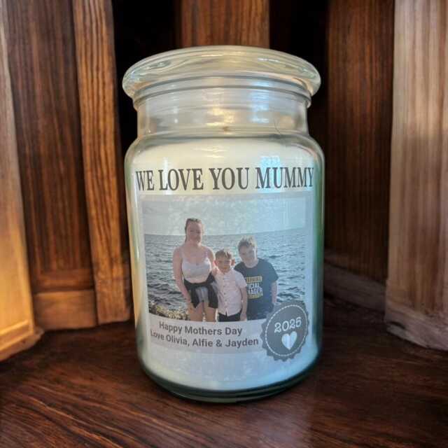 Personalised Mothers Day Candle, Candle For Mummy, Mummy Gift, Grandma, Nanny, Personalised - image 1