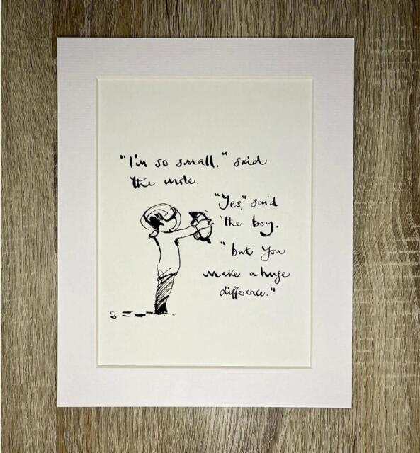 Charlie Mackesy Mounted Print - The Boy, Mole, Fox & Horse Book Page Art - image 1