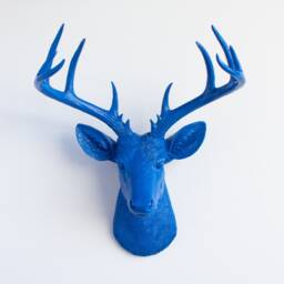 Faux Taxidermy Large Deer Head Wall Mount - Decor Blue Nd6060 - thumbnail 1