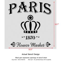 Flower Market 1870 Stencil For Painting Signs Crafting Diy Wall Decor - thumbnail 2