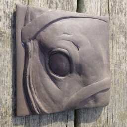Racehorse Concrete Sculpture 6x6 Inch Art Tile - thumbnail 2