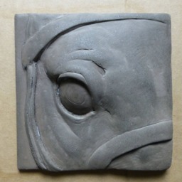 Racehorse Concrete Sculpture 6x6 Inch Art Tile - thumbnail 3