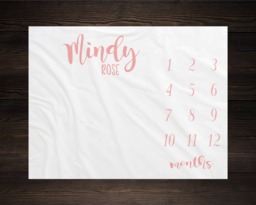 Milestone Blanket Monthly Baby Growth Tracker Minky Fleece Shower Gift Newborn Gender Neutral For Mom To Be - thumbnail 1