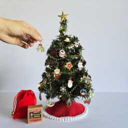Mini Advent Calendar Tree - 25 Day Countdown To Christmas With Miniature Metal Ornaments & Holiday Decorations, Unique - thumbnail 1