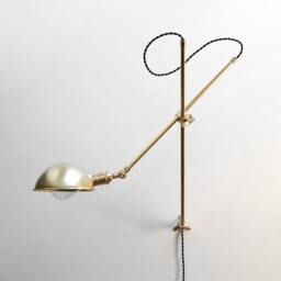 Wall Lamp - Adjustable Bedside Extension Boom Articulating Sconce Industrial Brass Scissor Light - thumbnail 2
