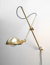 Wall Lamp - Adjustable Bedside Extension Boom Articulating Sconce Industrial Brass Scissor Light - thumbnail 1