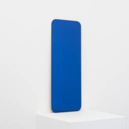 Quadris??? Rectangular Blue Tinted Frameless Minimalist Mirror, Xl - thumbnail 3