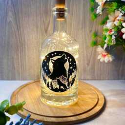 Wolf Bottle Light , Led Lamp, Decorative Light Up , Home Decor - thumbnail 4