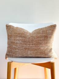 Brown Tribal Hemp Hand Woven Natural Dye Color Pillow Cover - thumbnail 1