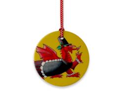 Welsh Dragon Christmas Tree Ornaments, 4 Designs Available. Decorations, Baubles. Gifts