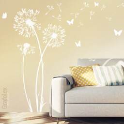 Wall Sticker Dandelion Flying Seeds Butterflies Decal Mural Vinyl Decor W302