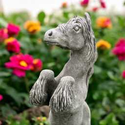 Concrete Rearing Horse Statue Stone Equestrian Figure Cement Animal Sculpture Outdoor Garden Decoration Yard Ornament Horse Lover Gift - thumbnail 2
