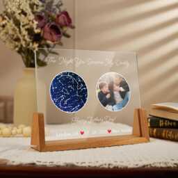 The Day You Became My Daddy, Personalized Dad Photo Night Light With Star Map, Fathers Day Gifts, Gift For Husband, First Father's