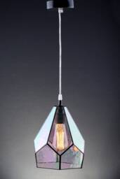 Handmade Rainbow Glass Pendant Light Terrarium Style Edison Lamp