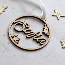 Personalized Wooden Christmas Decoration. Wooden Decoration With First Name. Ornament. Tree - thumbnail 3