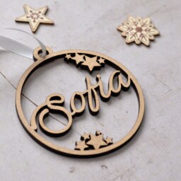 Personalized Wooden Christmas Decoration. Wooden Decoration With First Name. Ornament. Tree - thumbnail 4