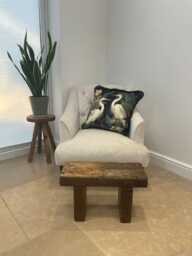 The Blockley - Reclaimed Pine Bench Handmade Rustic Wooden Stool, Solid Wood Side Table Or Seat