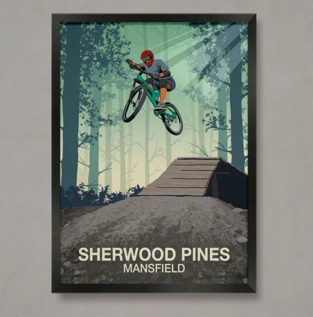 Sherwood Pines Mountain Bike Trail Art Print - image 1