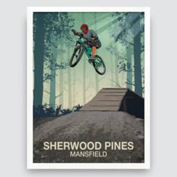 Sherwood Pines Mountain Bike Trail Art Print - thumbnail 2